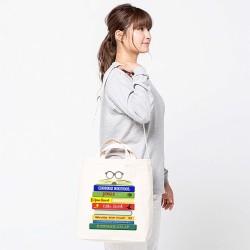 2-WAY CARRY BOOK LOVERS TOTE BAG